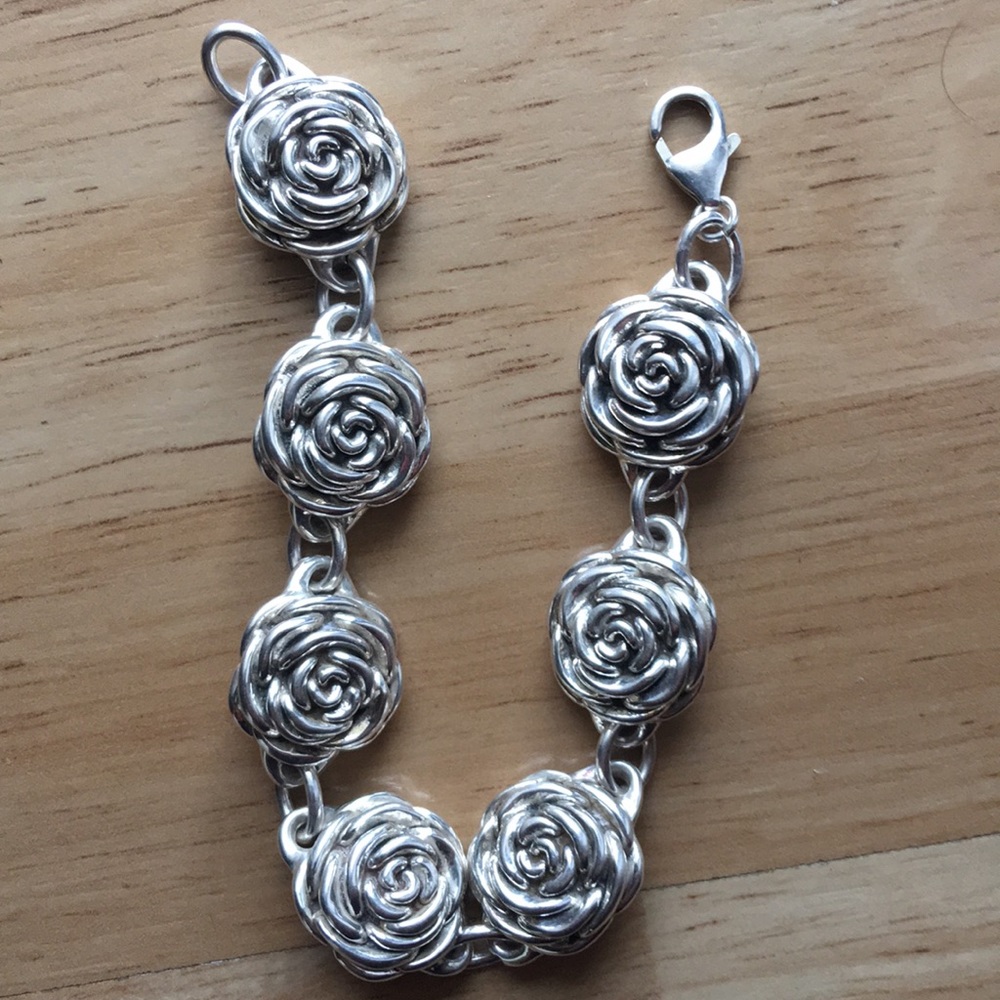 Beautiful 925  sterling silver bracelet - Picture 2 of 8